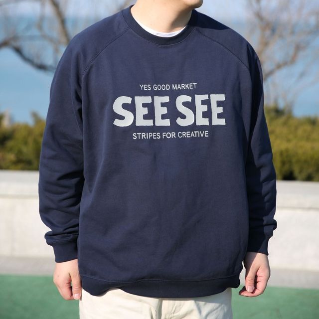 22AW YGM×SEE SEE×S.F.C RAGLAN CREW SWEAT-