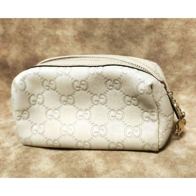 GUCCI(グッチ) レザーポーチ AU408 品質保証 www.synple.fr