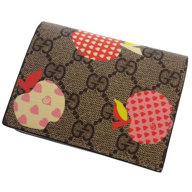 グッチ 二つ折り財布 レ ポム GGスプリーム アップル 663922 GUCCI