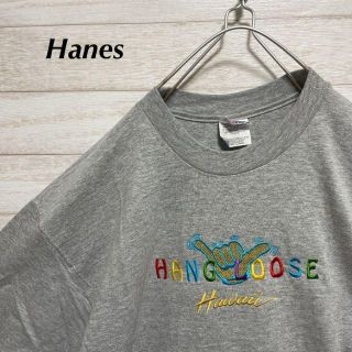 ヘインズ(Hanes)のHanes HANG LOOSE Hawaii 刺繍Tシャツ ヘインズ ハワイ(Tシャツ/カットソー(半袖/袖なし))