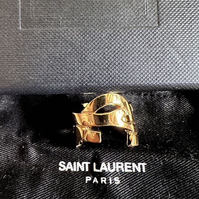 YSL イヴサンローラン ロゴリング 指輪 イエローゴールド