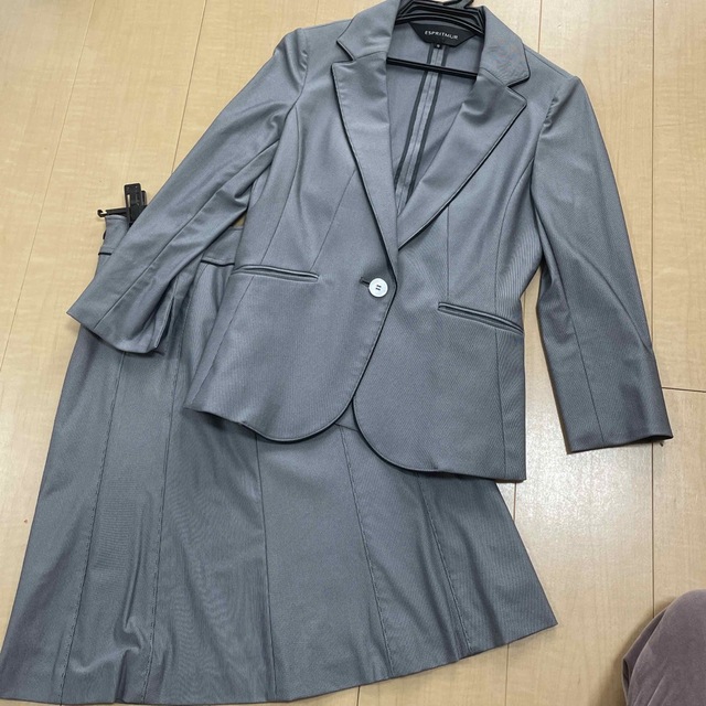 Esprit - 美品 レディース スーツ セットアップ グレー 9号 Mの通販 by ...