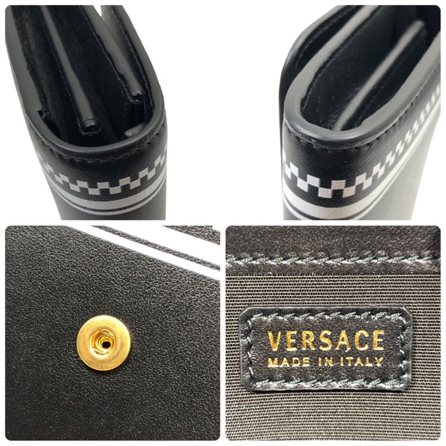 VERSACE(ヴェルサーチ)のヴェルサーチ VERSACE ロゴプリント長財布 長財布 ユニセックス【中古】 レディースのファッション小物(財布)の商品写真