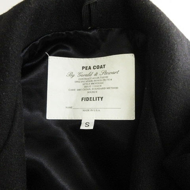 FIDELITY - フィデリティ PEA COAT ピーコート ショート丈 ウール 黒 S