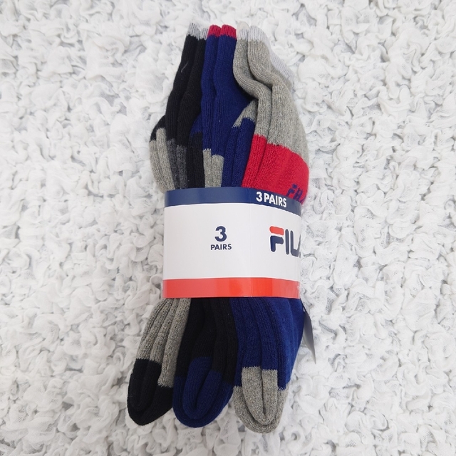 FILA(フィラ)の値下げ　FILA　総パイル地　メンズソックス3足セット メンズのレッグウェア(ソックス)の商品写真