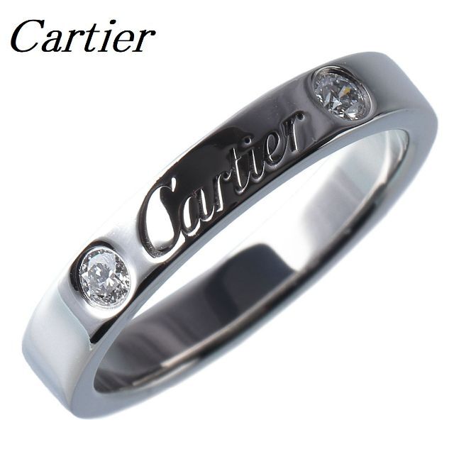 Cartier K18PG エングレーブド リング 49号