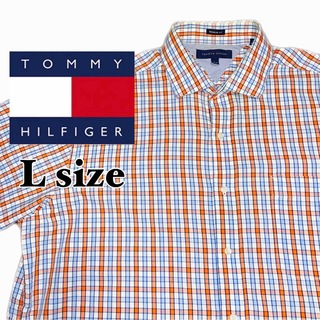 トミーヒルフィガー(TOMMY HILFIGER)の美品‼️トミーヒルフィガー　チェックシャツ　L ゆるだぼ　ユニセックス(シャツ)