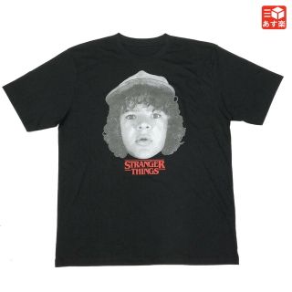 ストレンジャー・シングス STRANGER THINGS ダスティン・ヘンダーソン フェイスプリント Tシャツ 半袖 サイズ：Men's XL位 ブラック 新品(Tシャツ/カットソー(半袖/袖なし))