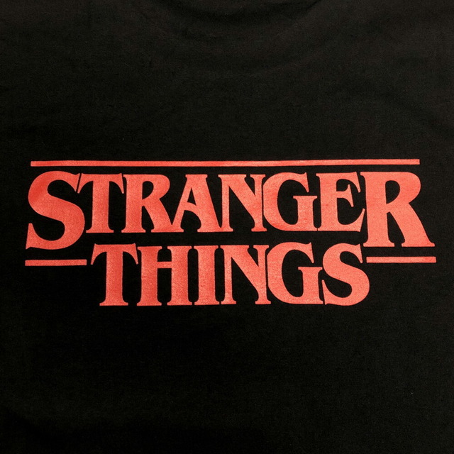 ストレンジャー・シングス STRANGER THINGS プリント ロンT 長袖 ロングスリーブ Tシャツ サイズ：Men's XL位 ブラック 新品