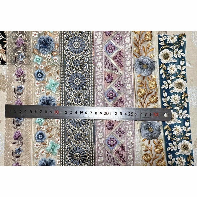 インド刺繍リボン30cm×20本アソート No.4 iskaan.farnek.com