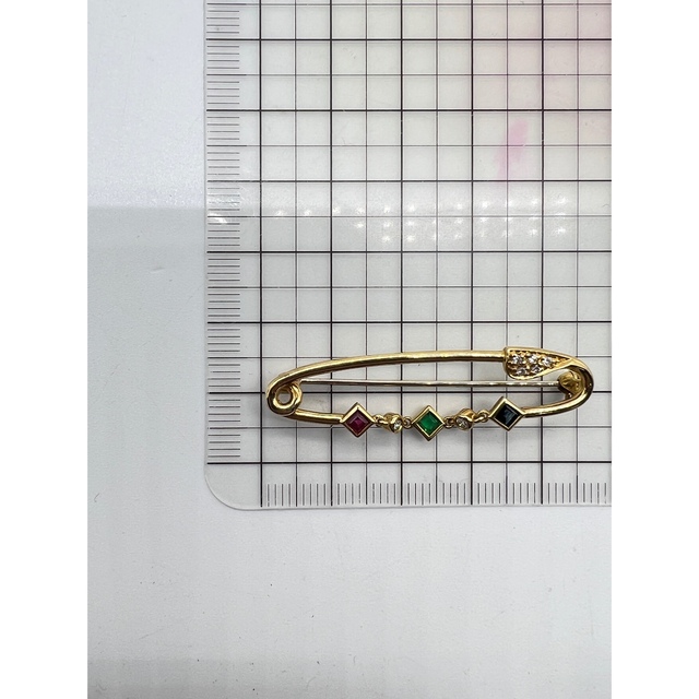 K18 マルチ石のブローチ 【60%OFF】 30888円引き vivacf.net