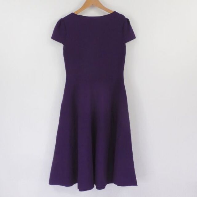 René(ルネ)の美品 Rene ルネ 6132750 Beauty Knit Dress ニットワンピース 1点 パープル 34(7号相当） レーヨン､ポリエステル 半袖 ひざ丈 レディース AC1122A59  レディースのワンピース(ミニワンピース)の商品写真