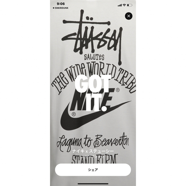 STUSSY(ステューシー)のNIKE STUSSY ナイキ　ステューシー　Tシャツ　XL メンズのトップス(Tシャツ/カットソー(半袖/袖なし))の商品写真