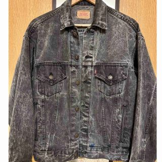 リーバイス(Levi's)のリーバイス　80’s ケミカル デニムジャケット ブラック　(Gジャン/デニムジャケット)