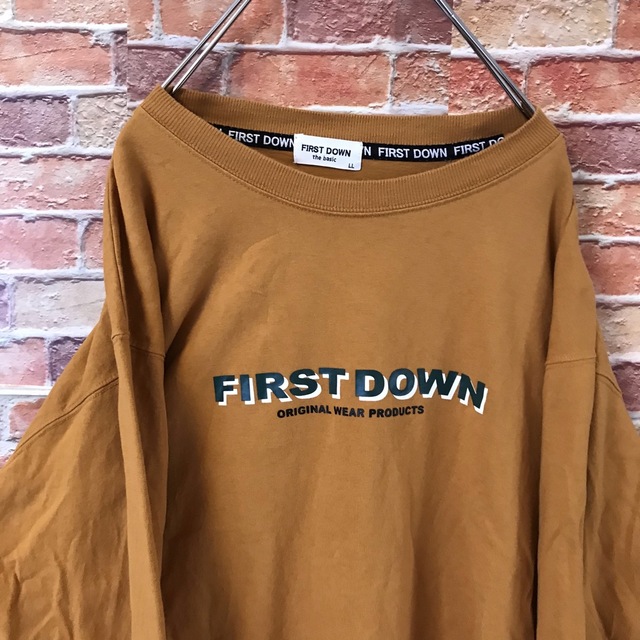 FIRST DOWN(ファーストダウン)のファーストダウン ロンT 重ね着風 フロントデザイン　コットン　長袖Tシャツ メンズのトップス(Tシャツ/カットソー(七分/長袖))の商品写真