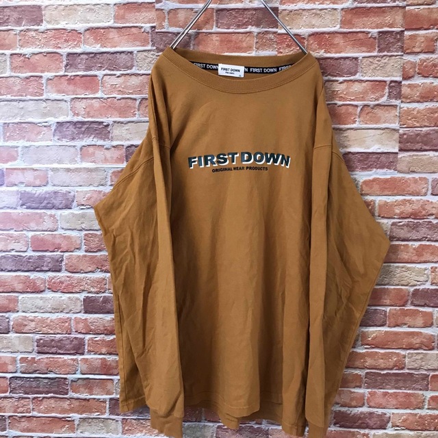 FIRST DOWN(ファーストダウン)のファーストダウン ロンT 重ね着風 フロントデザイン　コットン　長袖Tシャツ メンズのトップス(Tシャツ/カットソー(七分/長袖))の商品写真