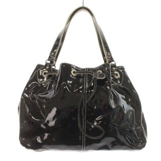 フルラ(Furla)のフルラ FURLA トートバッグ 巾着 エナメル 鞄 黒 ブラック(トートバッグ)