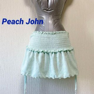 ピーチジョン(PEACH JOHN)のPeach John パステルグリーン パイル生地 ミニスカート(ミニスカート)