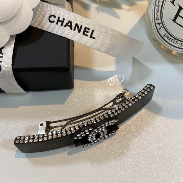 ご専用☆CHANEL　シャネル　ココマークバレッタ　ブラック　ヘアアクセサリー 1