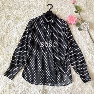 イエナ(IENA)のsese／2019AW リボンタイドットシャツ　水玉(シャツ/ブラウス(長袖/七分))