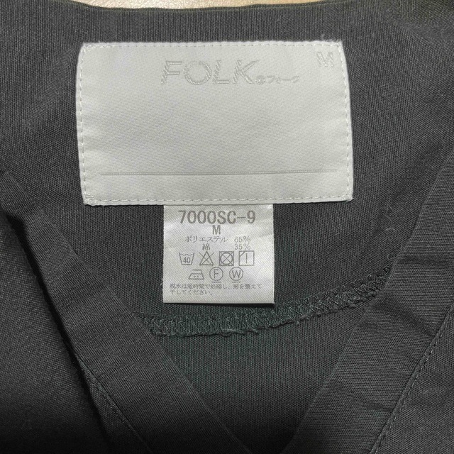 FOLK(フォーク)のスクラブ 医療服 介護服 ブラック レディースのレディース その他(その他)の商品写真