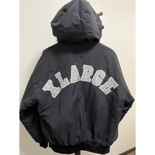 XLARGE ダウンジャケット ブラック S ロゴ