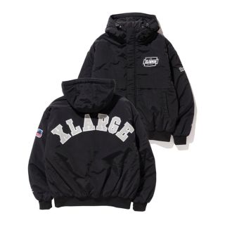 XLARGE ダウンジャケット ブラック S ロゴ