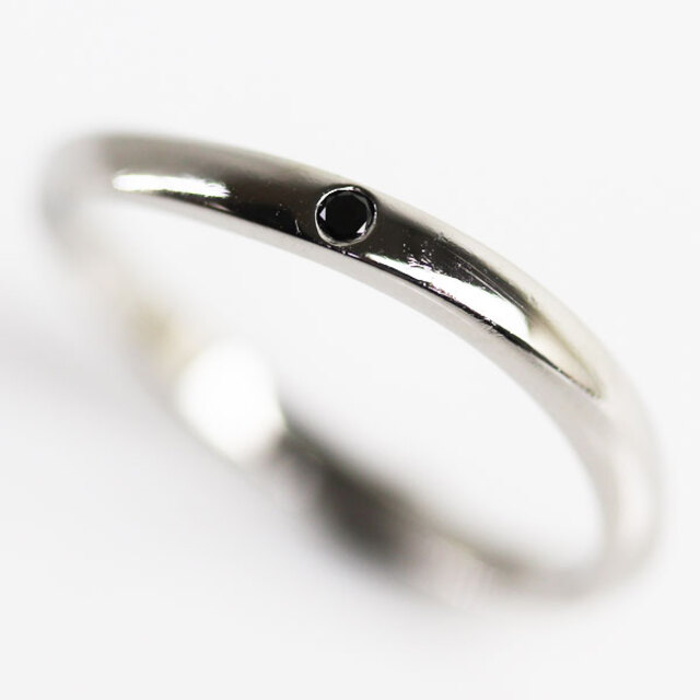 ete エテ Pt900プラチナ リング・指輪 ブラックダイヤモンド0.01ct