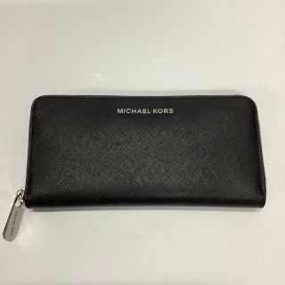 マイケルコース(Michael Kors)のマイケルコース　ラウンドファスナー　長財布　黒　r449(財布)