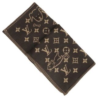 ルイヴィトン(LOUIS VUITTON)のルイヴィトン ブランケット ひざ掛け ネコ イヌ ブラウン 未使用 h-k176(マフラー/ショール)