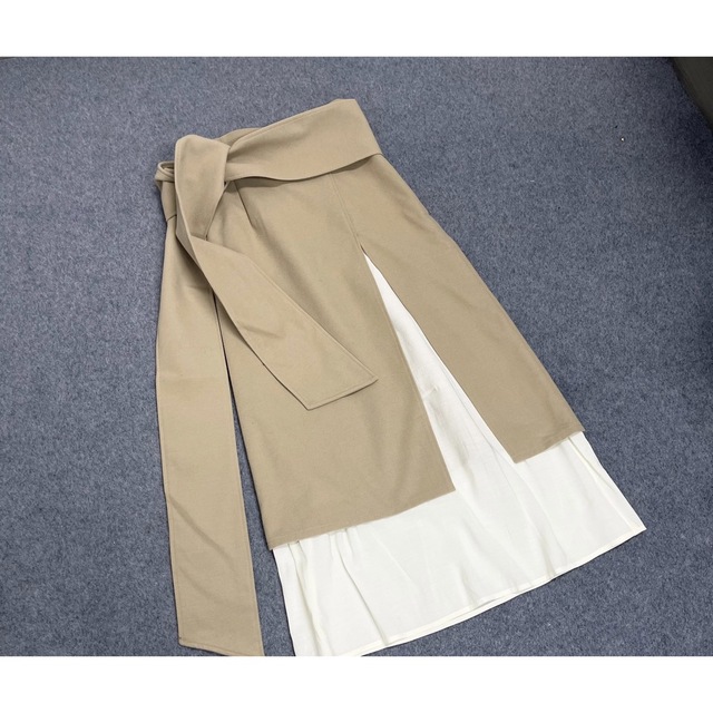 eaphi/different material wrap skirt