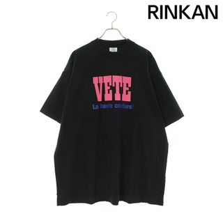 ヴェトモン(VETEMENTS)のヴェトモン  23SS  UE63TR740B ユーズド加工ロゴエンボスプリントTシャツ メンズ M(Tシャツ/カットソー(半袖/袖なし))