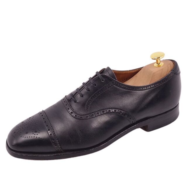 クロケット&ジョーンズ Crockett&Jones レザーシューズ BEAMS別注 ALDGATE オールゲート メダリオン カーフレザー 革靴 メンズ 8E(26.5cm相当) ブラック