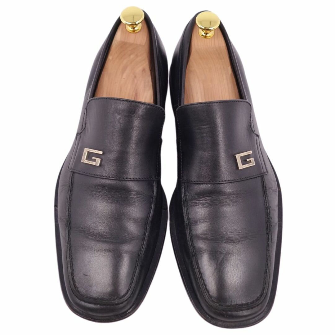 グッチ GUCCI ローファー レザーシューズ ビジネスシューズ G金具 カーフレザー 革靴 メンズ イタリア製 41E(27cm相当) ブラック