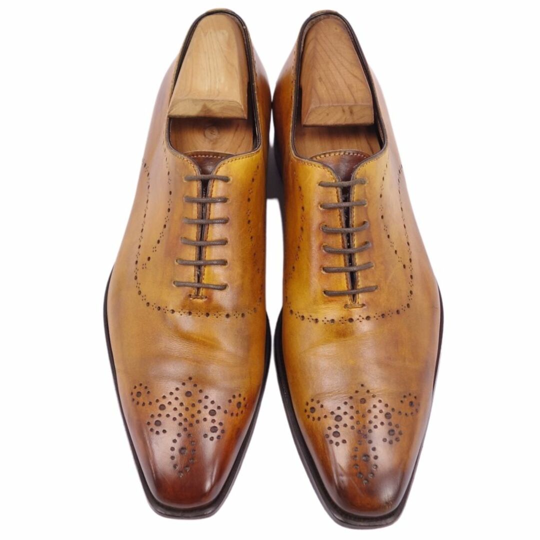 フランシスコベニーニョ FRANCESCO BENIGNO レザーシューズ オックスフォード メダリオン レースアップ カーフレザー 革靴 メンズ 6 1/2(25.5cm相当) ベージュ メンズの靴/シューズ(ドレス/ビジネス)の商品写真
