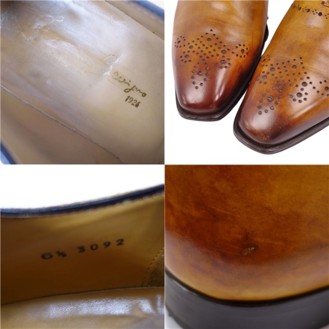 フランシスコベニーニョ FRANCESCO BENIGNO レザーシューズ オックスフォード メダリオン レースアップ カーフレザー 革靴 メンズ 6 1/2(25.5cm相当) ベージュ メンズの靴/シューズ(ドレス/ビジネス)の商品写真