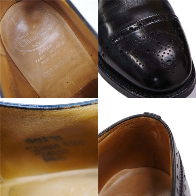 チャーチ Church's レザーシューズ オックスフォード メダリオン カーフレザー 革靴 メンズ 95F(27?27.5cm) ブラック 8