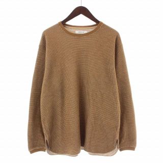 ノンネイティブ(nonnative)のnonnative Tシャツ カットソー クルーネック 長袖 2 M 茶(Tシャツ/カットソー(七分/長袖))