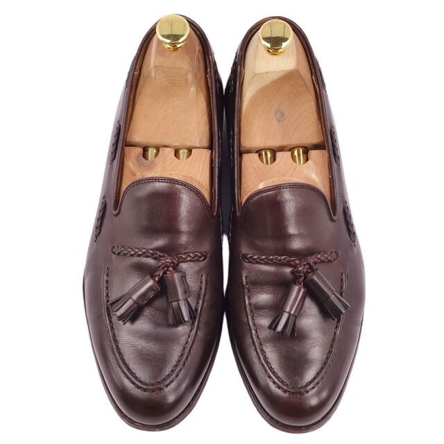 クロケット&ジョーンズ Crockett&Jones ローファー LANGHAM ランガム タッセル カーフレザー シューズ 革靴 メンズ 7  1/2(26cm相当) ブラウン