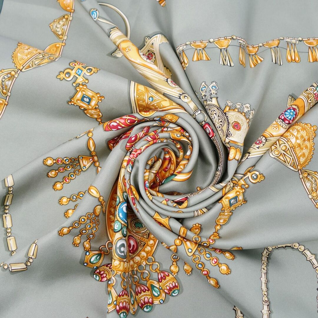 Hermes - 美品 エルメス HERMES スカーフ カレ90 FARURES DES SABLES