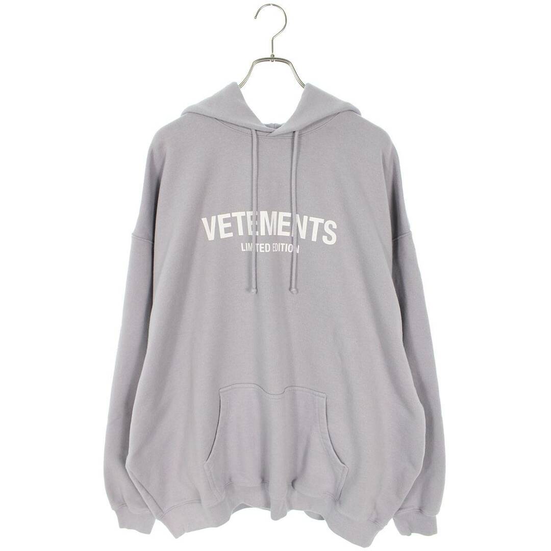 正規通販 VETEMENTS XS メンズ フロントロゴプルオーバーパーカー