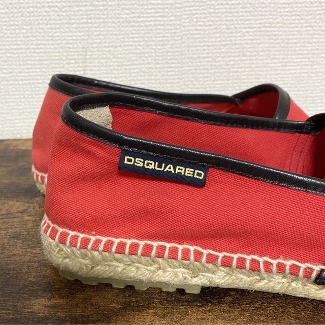 新品未使用 ディースクエアード DSQUARED2 エスパドリーユ 42 レッド