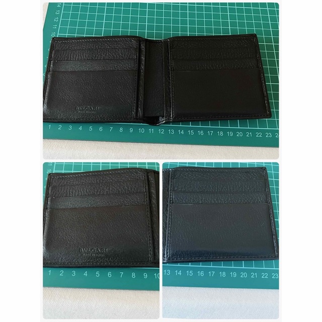 ブルガリ アーバン 二つ折り財布 カードケース シルバーロゴ ブラック 
