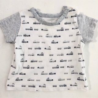 コムサイズム(COMME CA ISM)の【80サイズ】Tシャツ★コムサイズム ★汽車柄(Ｔシャツ)