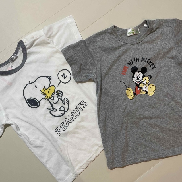 しまむら(シマムラ)のTシャツ2枚セット★100 キッズ/ベビー/マタニティのキッズ服男の子用(90cm~)(Tシャツ/カットソー)の商品写真