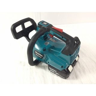 ☆品☆makita マキタ 18V+18V 36V 350ｍｍ 充電式チェンソー MUC356DGF バッテリ2個 2口充電器/DC18RD付き 青/ブルー 66709