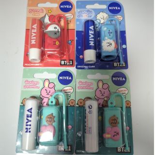 ニベア(ニベア)の日本未発売【NIVEA × BT21】ニベア リップ BTS 防弾少年団 4個(リップケア/リップクリーム)