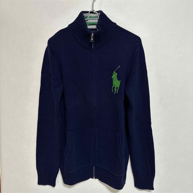 POLO RALPH LAUREN(ポロラルフローレン)のラルフローレン　ニットジャケット　ビッグポニー刺繍 メンズのトップス(ニット/セーター)の商品写真