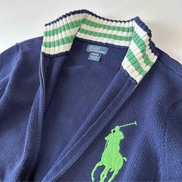 POLO RALPH LAUREN(ポロラルフローレン)のラルフローレン　ニットジャケット　ビッグポニー刺繍 メンズのトップス(ニット/セーター)の商品写真