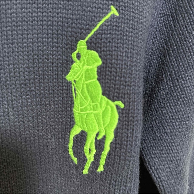 POLO RALPH LAUREN(ポロラルフローレン)のラルフローレン　ニットジャケット　ビッグポニー刺繍 メンズのトップス(ニット/セーター)の商品写真